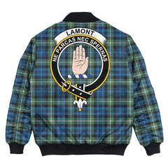 Clan Lamont Ancient Tartan Crest Bomber Jacket PY65 Lamont Ancient Tartan Tartan Bomber Jacket