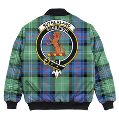 Clan Sutherland Old Ancient Tartan Crest Bomber Jacket GD46 Sutherland Old Ancient Tartan Tartan Bomber Jacket
