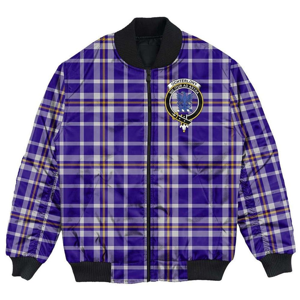 Clan Ochterlony Tartan Crest Bomber Jacket WG50 Ochterlony Tartan Tartan Bomber Jacket