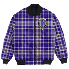 Clan Ochterlony Tartan Crest Bomber Jacket WG50 Ochterlony Tartan Tartan Bomber Jacket