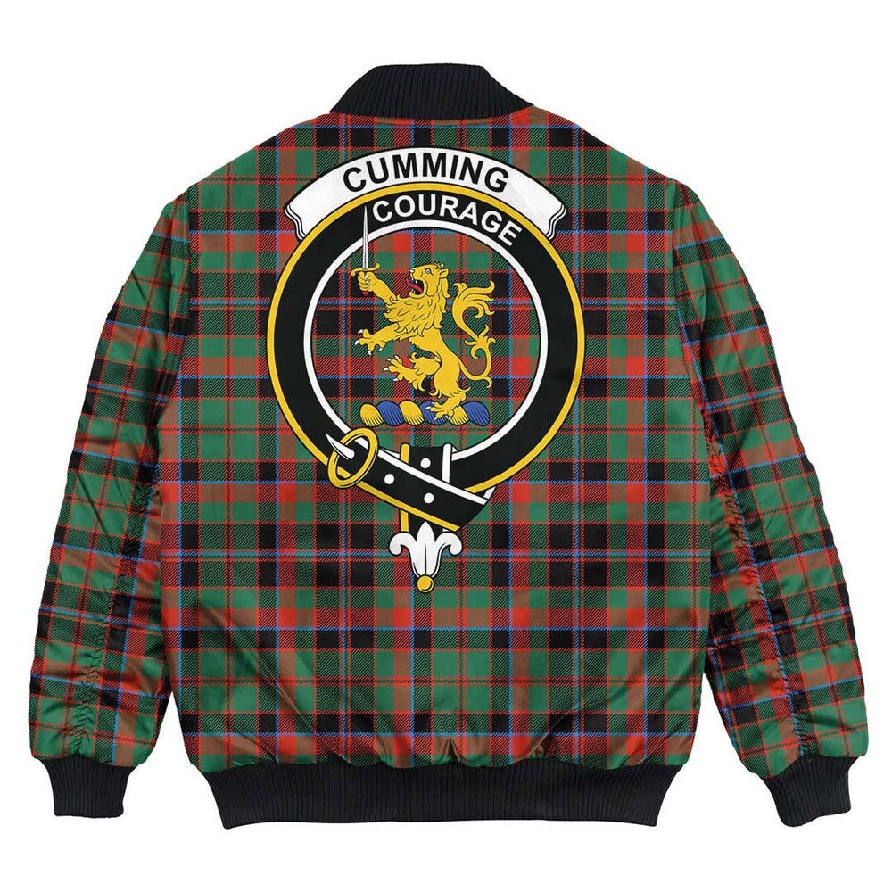 Clan Cumming Hunting Ancient Tartan Crest Bomber Jacket XJ47 Cumming Hunting Ancient Tartan Tartan Bomber Jacket