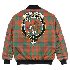 Clan MacKinnon Ancient Tartan Crest Bomber Jacket VU67 MacKinnon Ancient Tartan Tartan Bomber Jacket