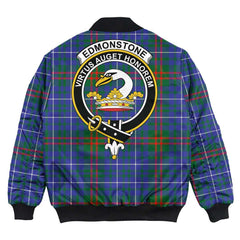 Clan Edmonstone Tartan Crest Bomber Jacket EZ27 Edmonstone Tartan Tartan Bomber Jacket