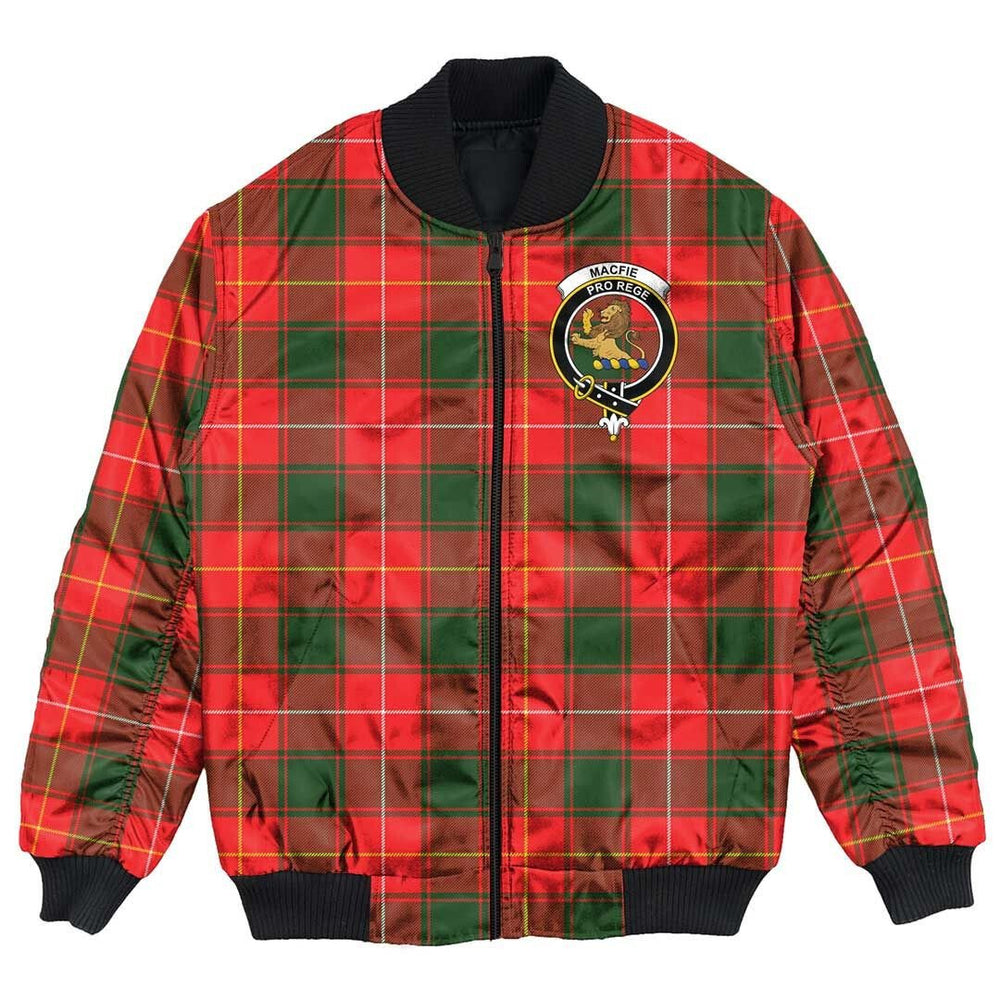 Clan MacFie Tartan Crest Bomber Jacket ET78 MacFie Tartan Tartan Bomber Jacket
