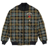 Clan Farquharson Weathered Tartan Crest Bomber Jacket UB73 Farquharson Weathered Tartan Tartan Bomber Jacket
