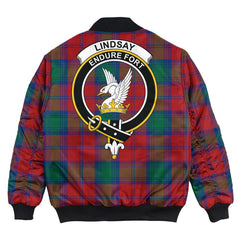 Clan Lindsay Modern Tartan Crest Bomber Jacket UL88 Lindsay Modern Tartan Tartan Bomber Jacket