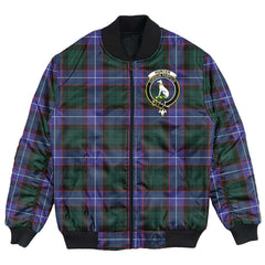 Clan Hunter Modern Tartan Crest Bomber Jacket BN74 Hunter Modern Tartan Tartan Bomber Jacket