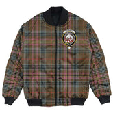Clan Kennedy Weathered Tartan Crest Bomber Jacket RA22 Kennedy Weathered Tartan Tartan Bomber Jacket