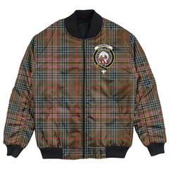 Clan Kennedy Weathered Tartan Crest Bomber Jacket RA22 Kennedy Weathered Tartan Tartan Bomber Jacket