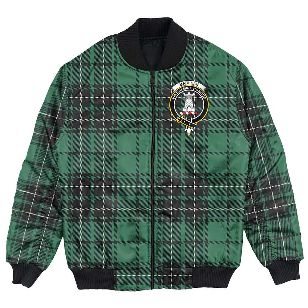 Clan MacLean Hunting Tartan Crest Bomber Jacket QW12 MacLean Hunting Tartan Tartan Bomber Jacket