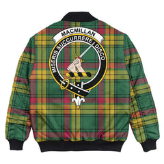 Clan MacMillan Old Ancient Tartan Crest Bomber Jacket SQ90 MacMillan Old Ancient Tartan Tartan Bomber Jacket
