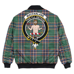 Clan MacFarlane Hunting Ancient Tartan Crest Bomber Jacket JA99 MacFarlane Hunting Ancient Tartan Tartan Bomber Jacket