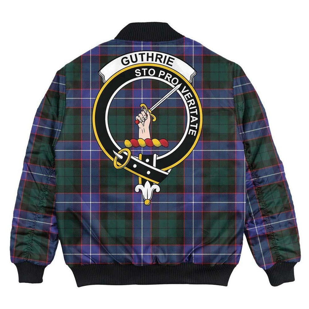 Clan Guthrie Modern Tartan Crest Bomber Jacket DJ87 Guthrie Modern Tartan Tartan Bomber Jacket
