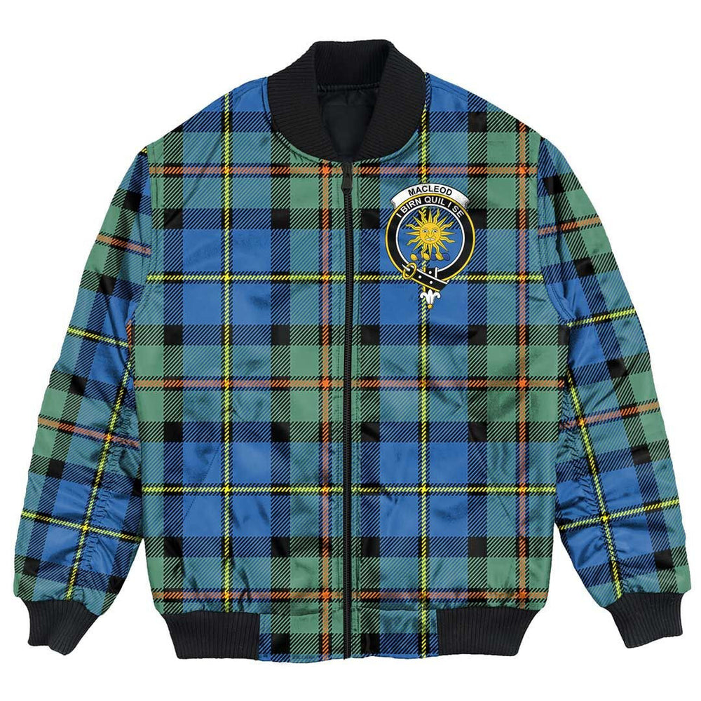 Clan MacLeod of Harris Ancient Tartan Crest Bomber Jacket SI24 MacLeod of Harris Ancient Tartan Tartan Bomber Jacket