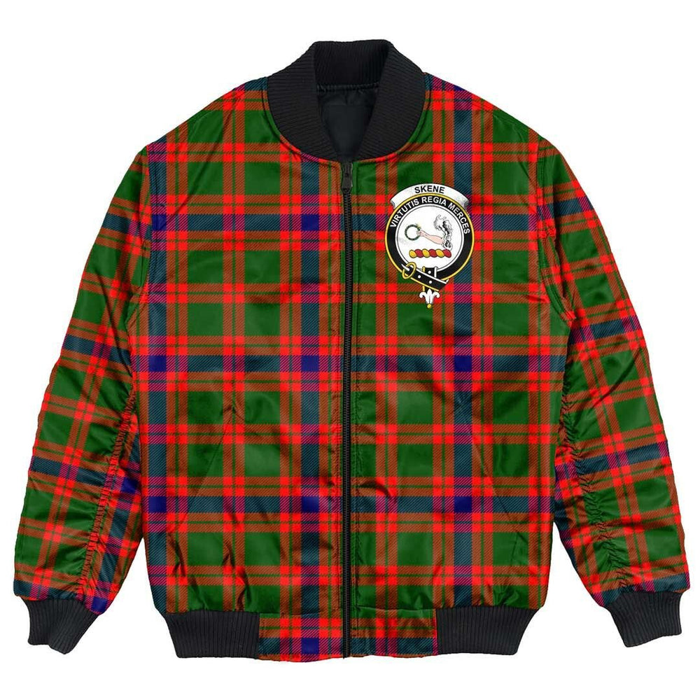 Clan Skene Modern Tartan Crest Bomber Jacket XN57 Skene Modern Tartan Tartan Bomber Jacket