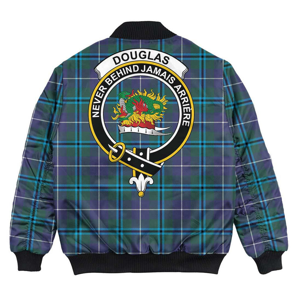 Clan Douglas Modern Tartan Crest Bomber Jacket EV88 Douglas Modern Tartan Tartan Bomber Jacket