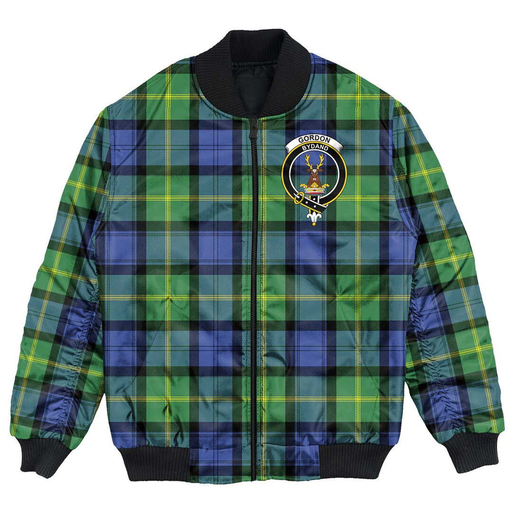 Clan Gordon Old Ancient Tartan Crest Bomber Jacket GK17 Gordon Old Ancient Tartan Tartan Bomber Jacket