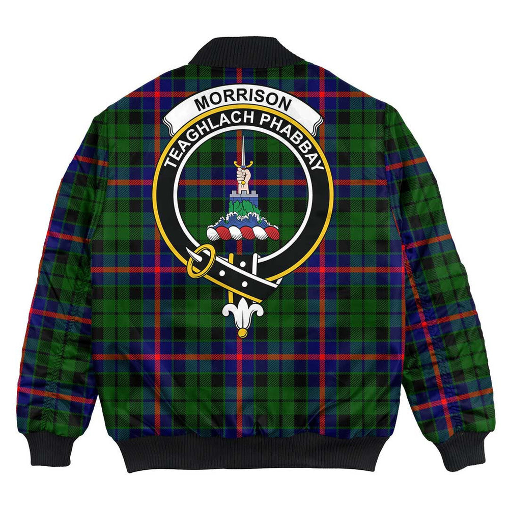 Clan Morrison Modern Tartan Crest Bomber Jacket MF18 Morrison Modern Tartan Tartan Bomber Jacket