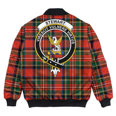 Clan Stewart Royal Modern Tartan Crest Bomber Jacket BD95 Stewart Royal Modern Tartan Tartan Bomber Jacket