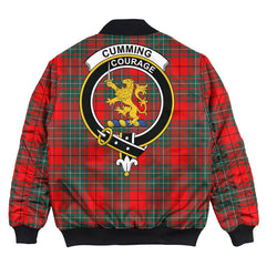 Clan Cumming Modern Tartan Crest Bomber Jacket OK36 Cumming Modern Tartan Tartan Bomber Jacket