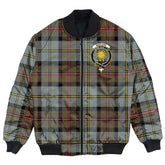 Clan MacLeod of Harris Weathered Tartan Crest Bomber Jacket JH84 MacLeod of Harris Weathered Tartan Tartan Bomber Jacket