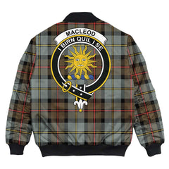 Clan MacLeod of Harris Weathered Tartan Crest Bomber Jacket JH84 MacLeod of Harris Weathered Tartan Tartan Bomber Jacket