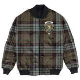 Clan Stewart Old Weathered Tartan Crest Bomber Jacket HN32 Stewart Old Weathered Tartan Tartan Bomber Jacket