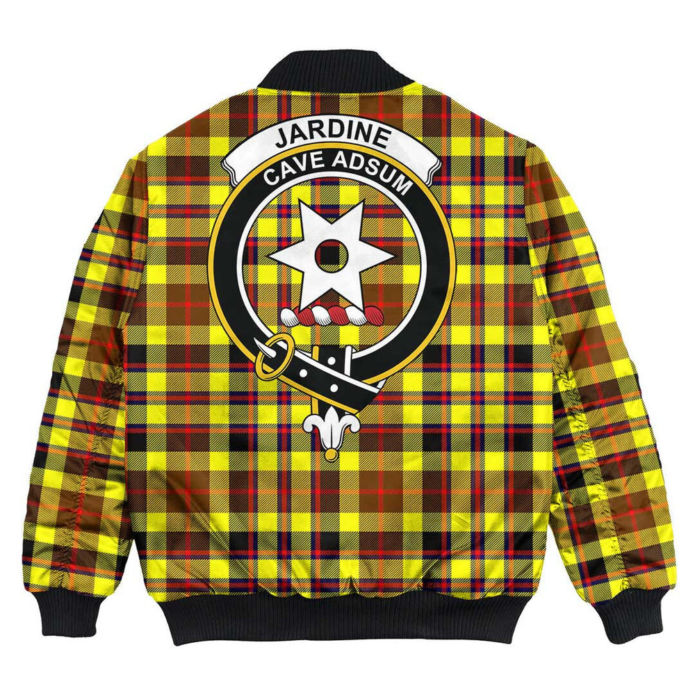 Clan Jardine Tartan Crest Bomber Jacket GI36 Jardine Tartan Tartan Bomber Jacket