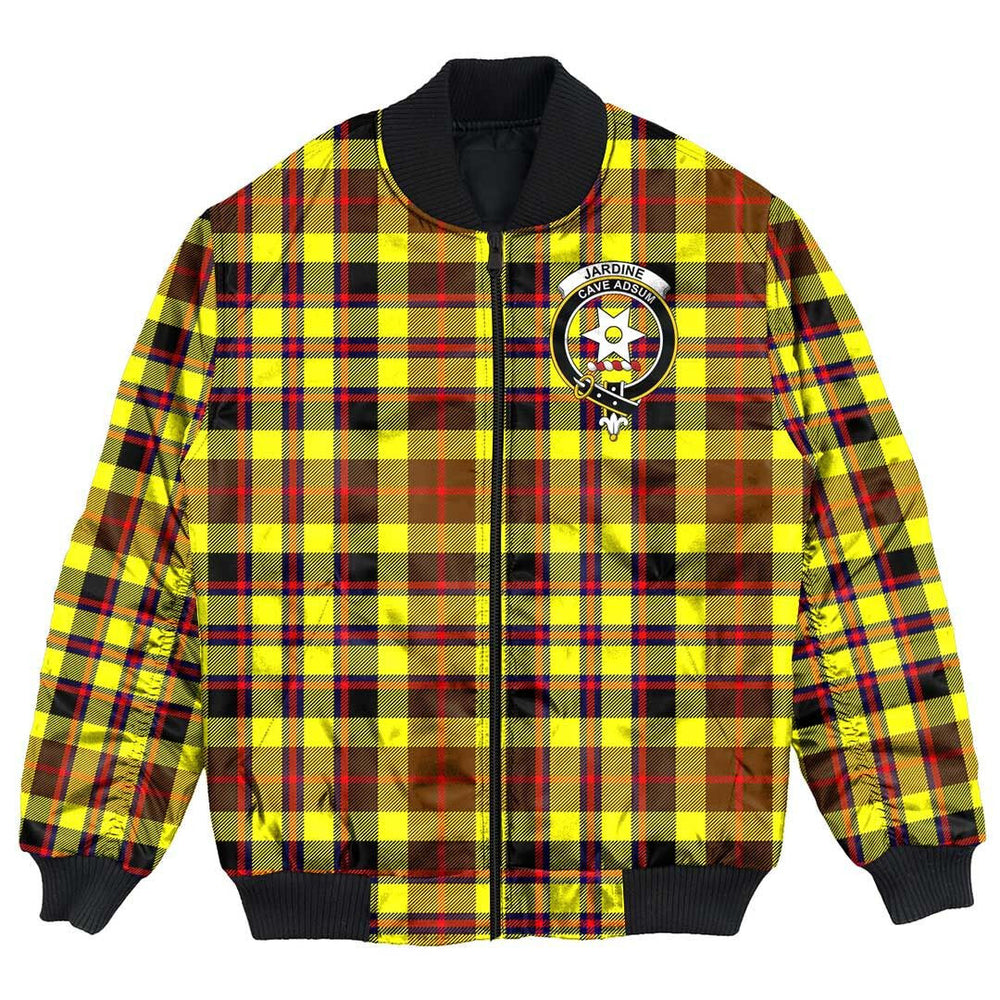Clan Jardine Tartan Crest Bomber Jacket GI36 Jardine Tartan Tartan Bomber Jacket