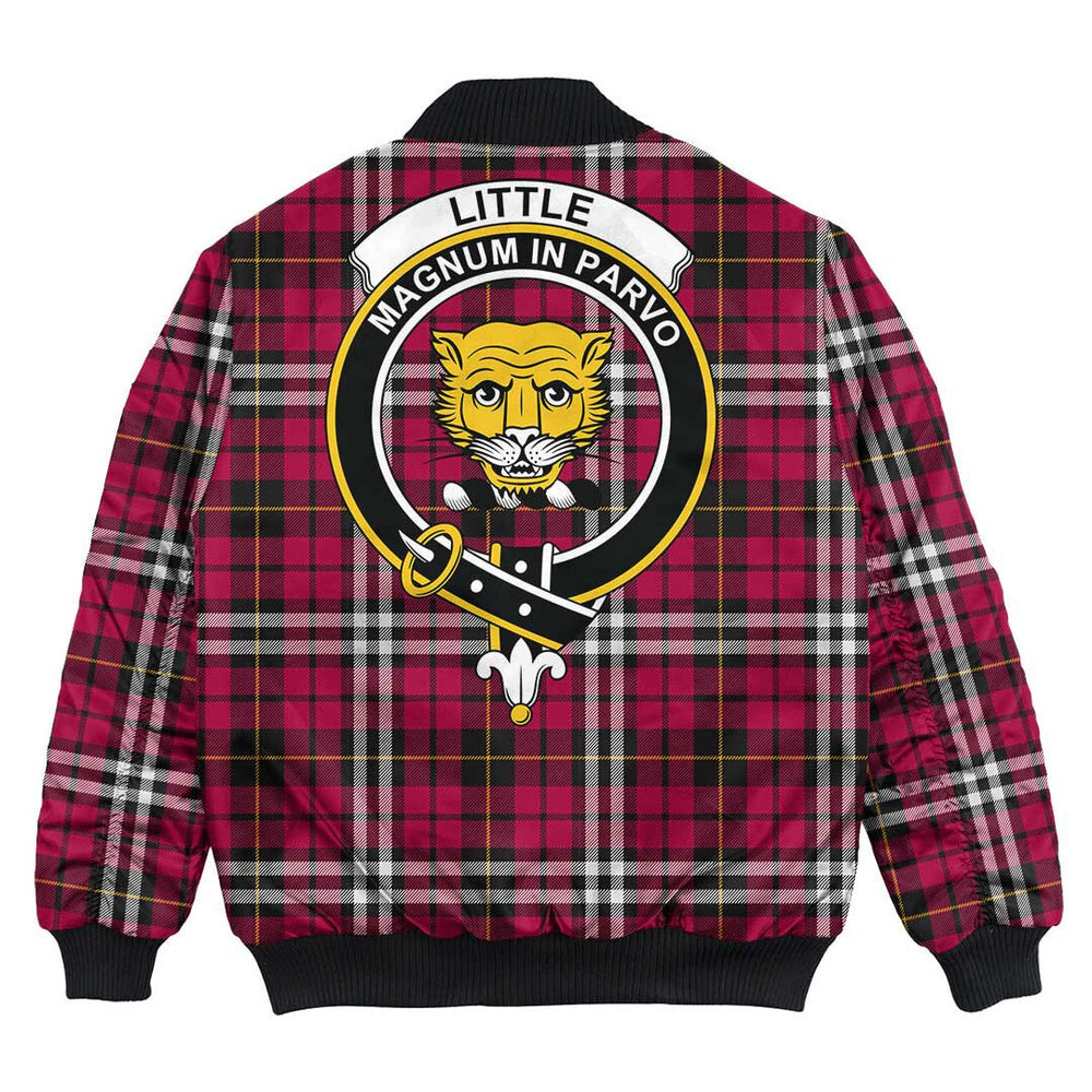 Clan Little Tartan Crest Bomber Jacket ZC22 Little Tartan Tartan Bomber Jacket