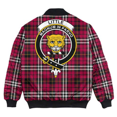 Clan Little Tartan Crest Bomber Jacket ZC22 Little Tartan Tartan Bomber Jacket