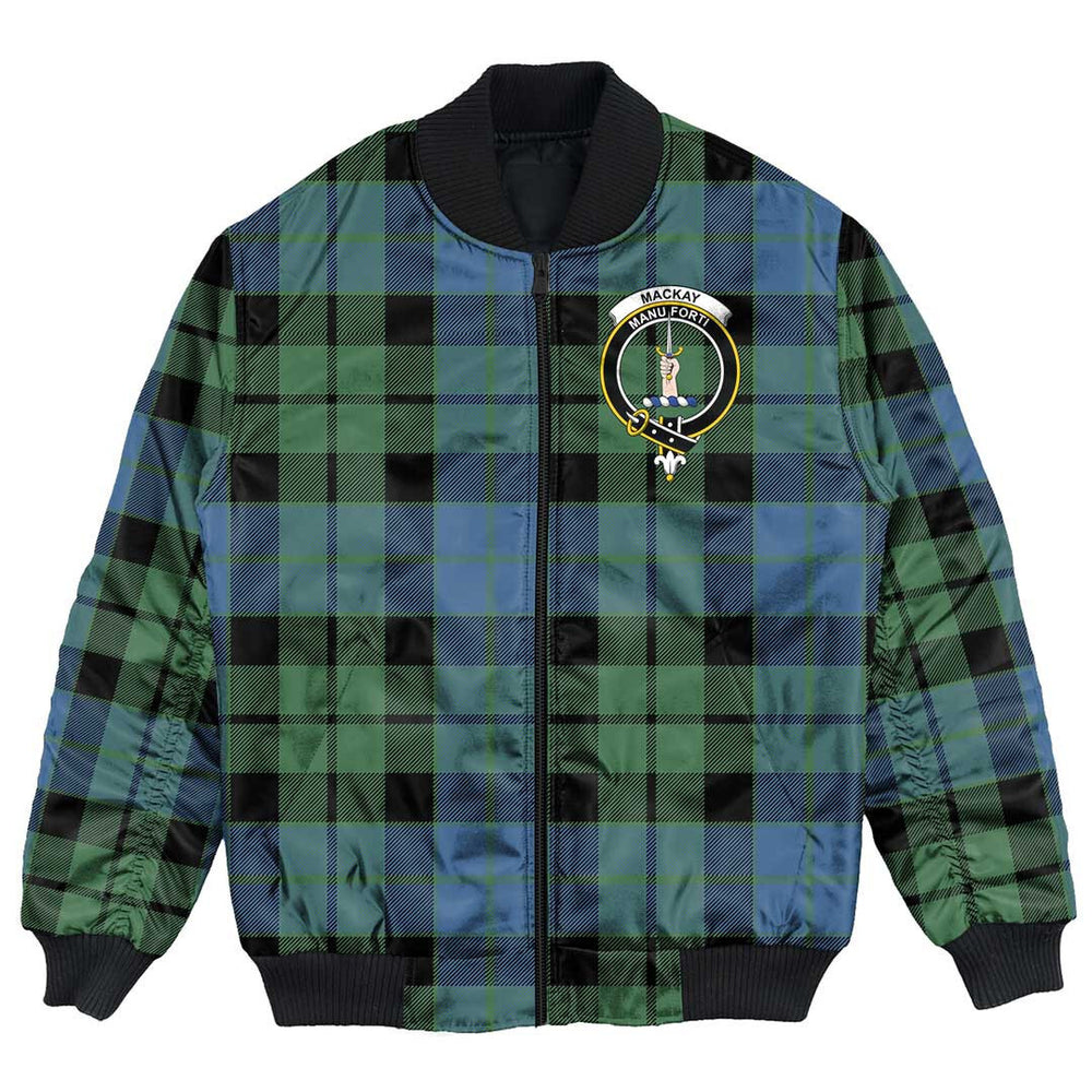Clan MacKay Ancient Tartan Crest Bomber Jacket JK30 MacKay Ancient Tartan Tartan Bomber Jacket