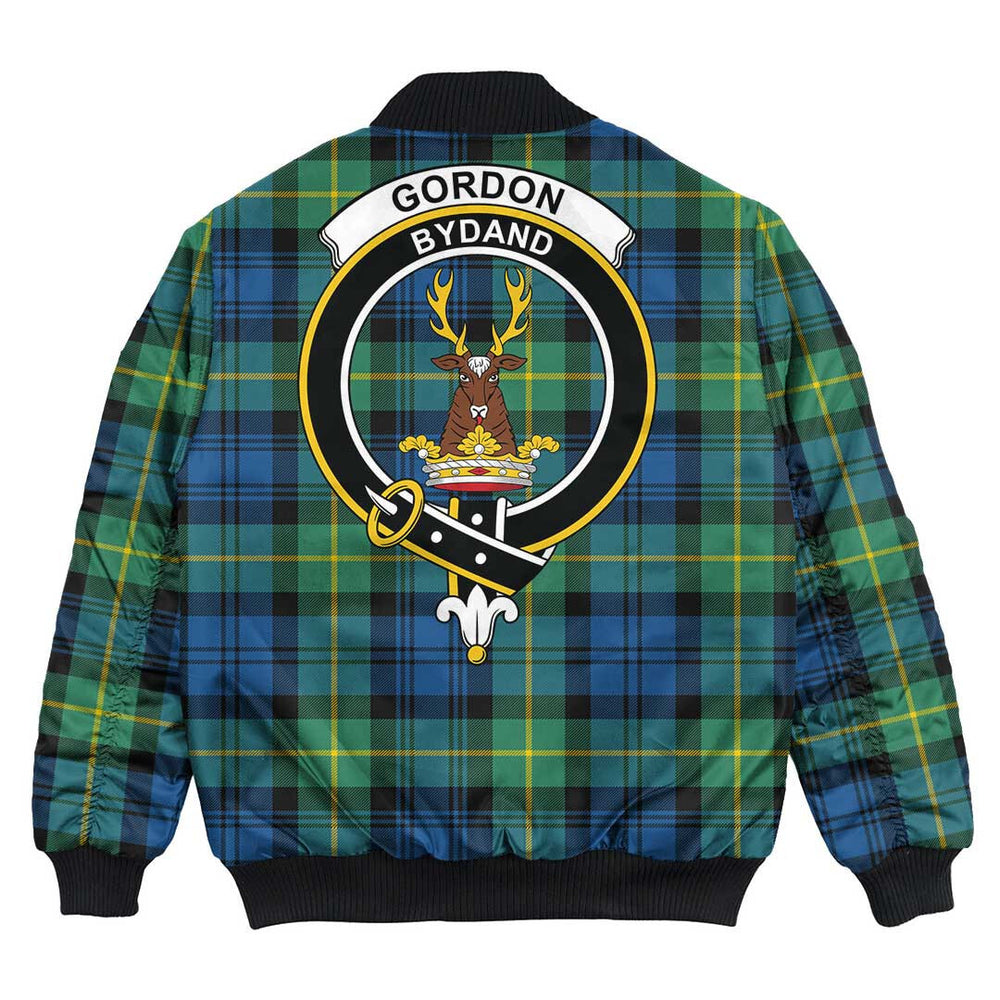 Clan Gordon Ancient Tartan Crest Bomber Jacket YQ64 Gordon Ancient Tartan Tartan Bomber Jacket