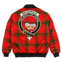 Clan MacDonald of Sleat Tartan Crest Bomber Jacket EP79 MacDonald of Sleat Tartan Tartan Bomber Jacket