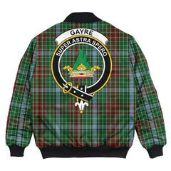 Clan Gayre Tartan Crest Bomber Jacket DE57 Gayre Tartan Tartan Bomber Jacket