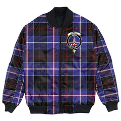 Clan Dunlop Modern Tartan Crest Bomber Jacket ES45 Dunlop Modern Tartan Tartan Bomber Jacket