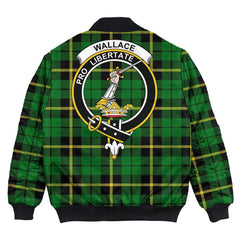 Clan Wallace Hunting Green Tartan Crest Bomber Jacket VC44 Wallace Hunting Green Tartan Tartan Bomber Jacket