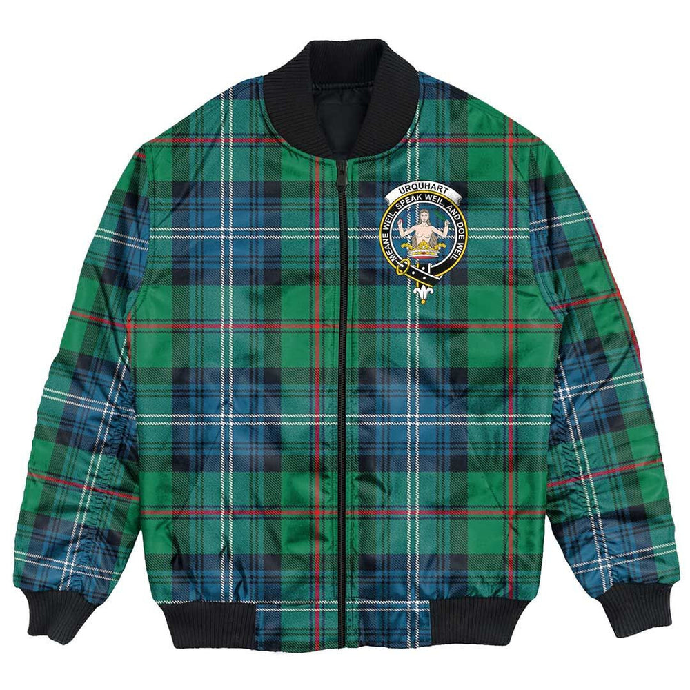Clan Urquhart Ancient Tartan Crest Bomber Jacket EA14 Urquhart Ancient Tartan Tartan Bomber Jacket