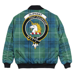 Clan Oliphant Ancient Tartan Crest Bomber Jacket DN83 Oliphant Ancient Tartan Tartan Bomber Jacket