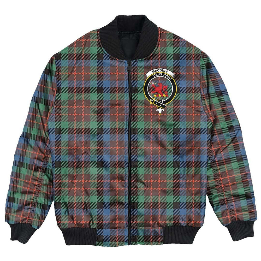 Clan MacDuff Hunting Ancient Tartan Crest Bomber Jacket MK39 MacDuff Hunting Ancient Tartan Tartan Bomber Jacket