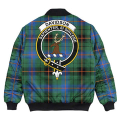 Clan Davidson Ancient Tartan Crest Bomber Jacket ZA53 Davidson Ancient Tartan Tartan Bomber Jacket