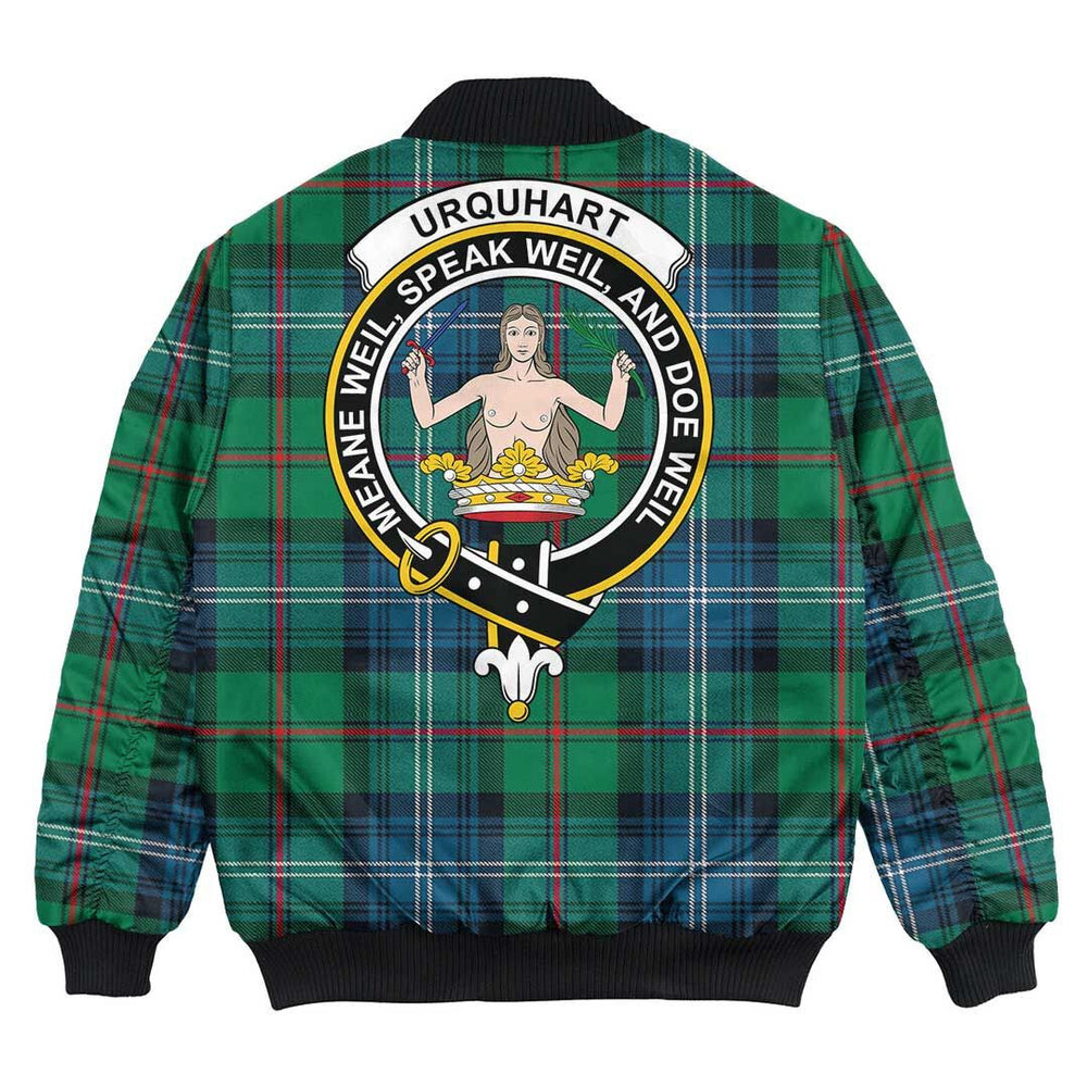 Clan Urquhart Ancient Tartan Crest Bomber Jacket EA14 Urquhart Ancient Tartan Tartan Bomber Jacket