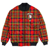 Clan Hepburn Tartan Crest Bomber Jacket PU52 Hepburn Tartan Tartan Bomber Jacket