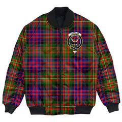 Clan Carnegie Modern Tartan Crest Bomber Jacket IC85 Carnegie Modern Tartan Tartan Bomber Jacket