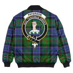 Clan Paterson Tartan Crest Bomber Jacket OX65 Paterson Tartan Tartan Bomber Jacket