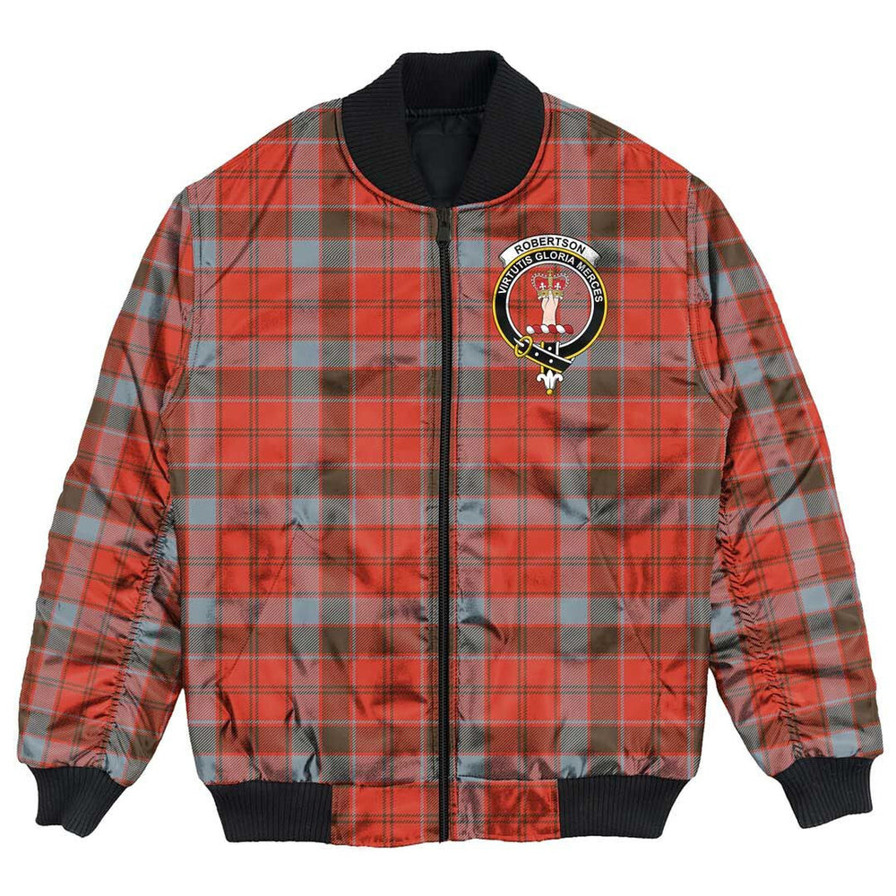 Clan Robertson Weathered Tartan Crest Bomber Jacket JC73 Robertson Weathered Tartan Tartan Bomber Jacket