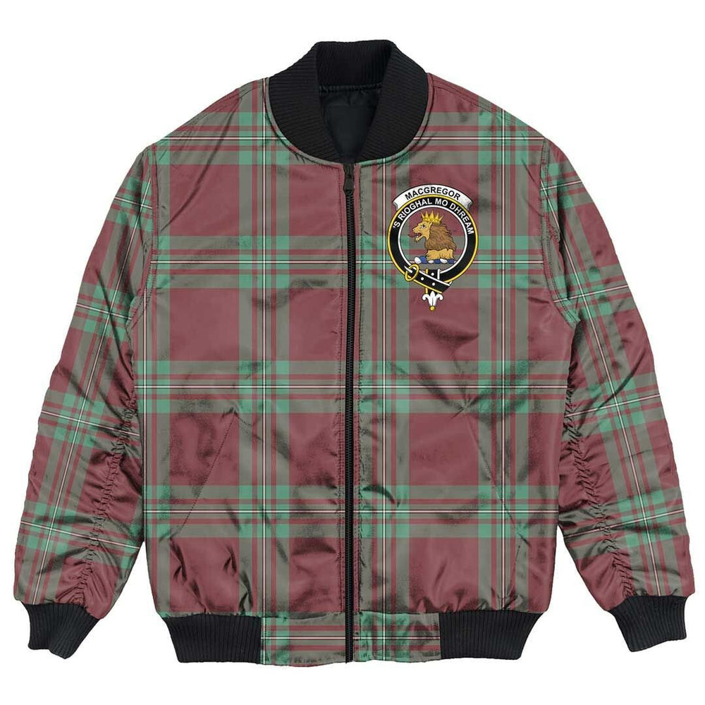 Clan MacGregor Hunting Ancient Tartan Crest Bomber Jacket WV23 MacGregor Hunting Ancient Tartan Tartan Bomber Jacket