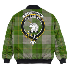 Clan Cunningham Dress Green Dancers Tartan Crest Bomber Jacket XB54 Cunningham Dress Green Dancers Tartan Tartan Bomber Jacket