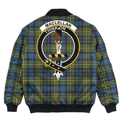 Clan MacLellan Ancient Tartan Crest Bomber Jacket LX53 MacLellan Ancient Tartan Tartan Bomber Jacket