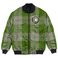Clan Cunningham Dress Green Dancers Tartan Crest Bomber Jacket XB54 Cunningham Dress Green Dancers Tartan Tartan Bomber Jacket